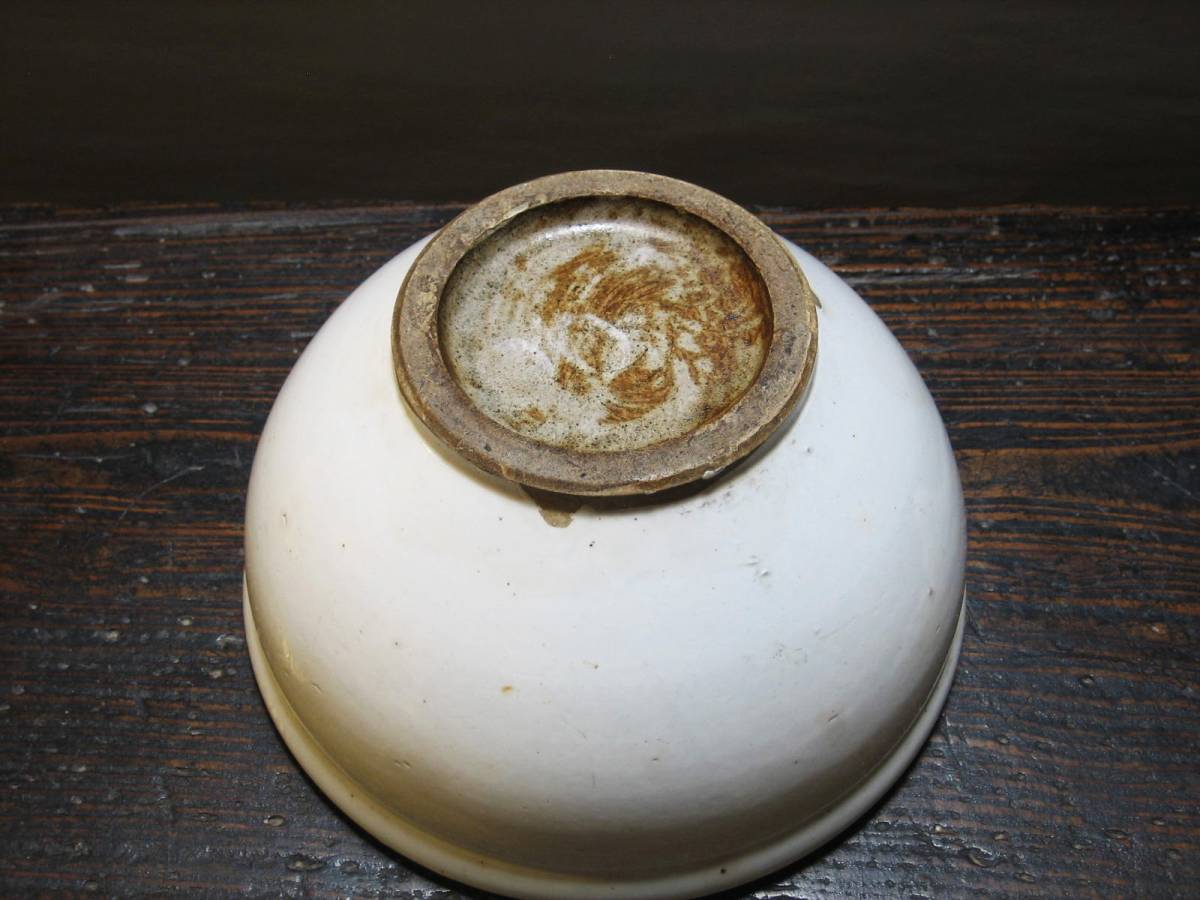 東北民窯　平清水焼　大鉢　白釉　花器　白磁　アンティーク　骨董　古美術　李朝 東北民窯 平清水焼 大鉢 白釉 花器 白磁 アンティーク 骨董 古美術 李