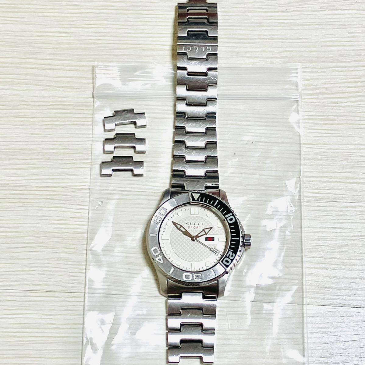 1円〜 GUCCI SPORT グッチ スポーツ YA126252 (126.2) Gタイムレス 腕時計 メンズ クォーツ 