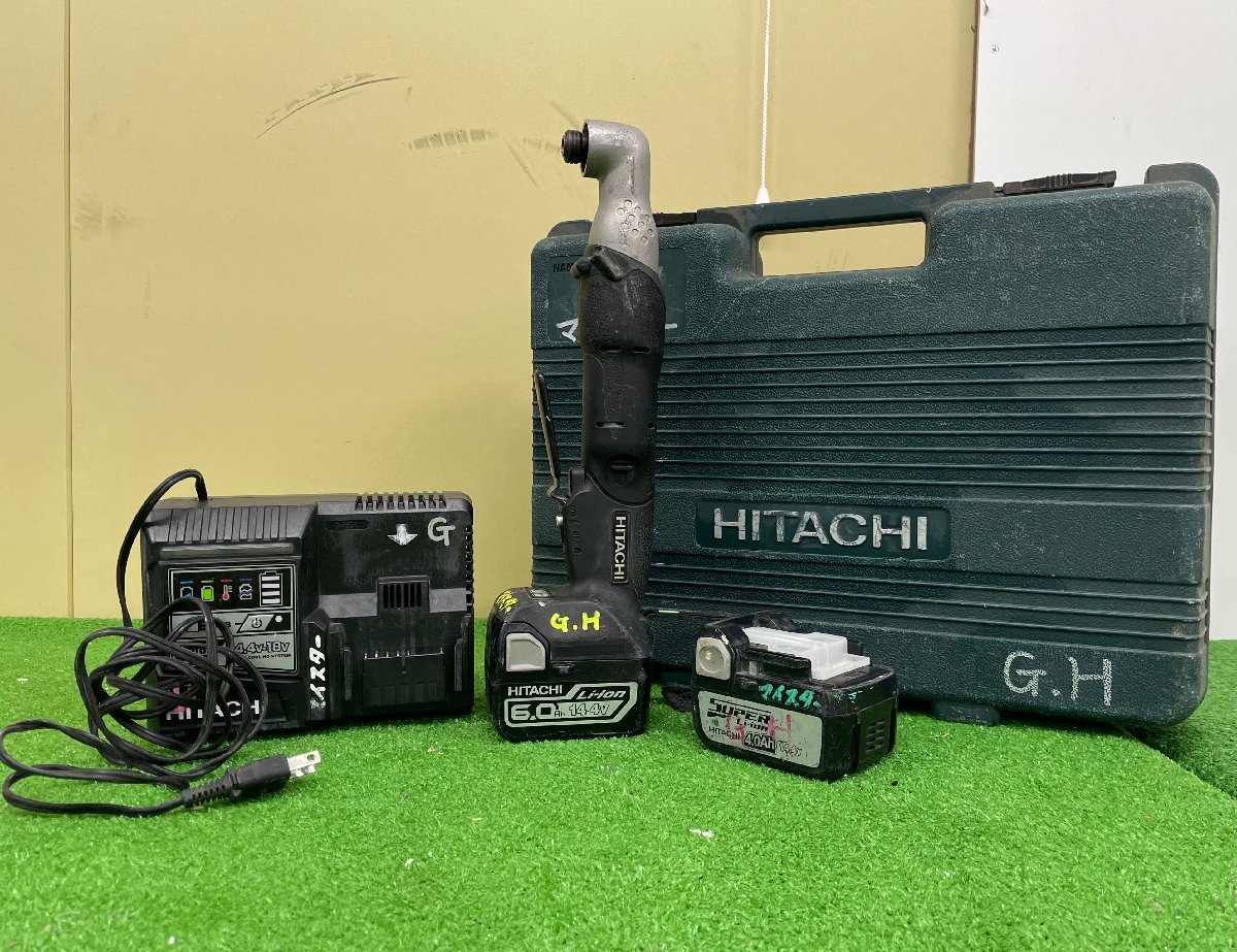 ■草加店 直接引取歓迎【現状品】日立工機(HITACHI) 14.4V コードレスコーナインパクトドライバー WH14DCL 蓄電池 BSL 1440 1460 電動工具