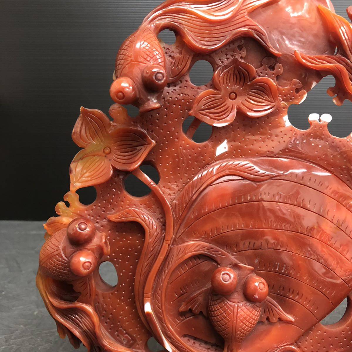 メノウの金魚の置物 メノウの金魚の置物 メノウの金魚の置物