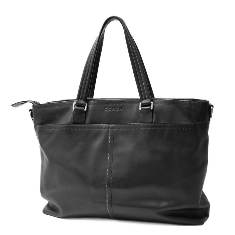 コーチ F70673 レキシントン トートバッグ ワンショルダーバッグ ビジネスバッグ PC A4 書類 レザー 革 ブラック メンズ レディース COACH