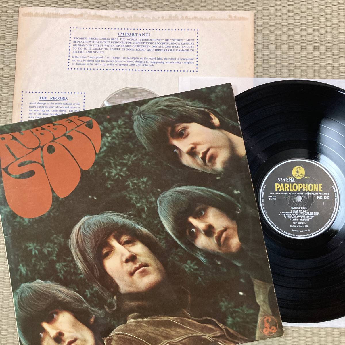 英LP With the beatles 1stプレス 両面マト1Nラウドカット ラウドカット1stプレス マト1⁄1 UK盤イエローパーロフォン RUBBER SOUL