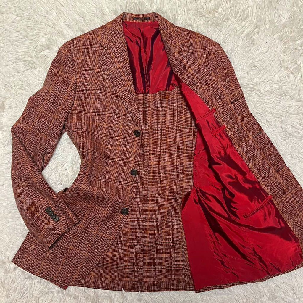 ETRO リネンジャケット　L エトロ【高級素材 モヘヤ×リネン】ETRO テーラードジャケット Lサイズ