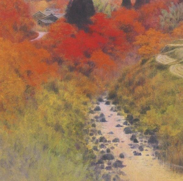 アート 紅葉 日本画 油絵 日本画 小原祐介 日本画 秋風-紅葉 F30号