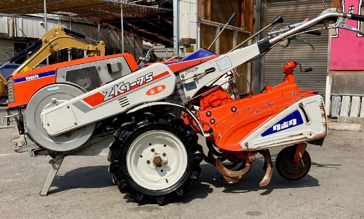 オープンセール 香川県 農機具 み クボタ ディーゼル耕運機 ZK1-75 