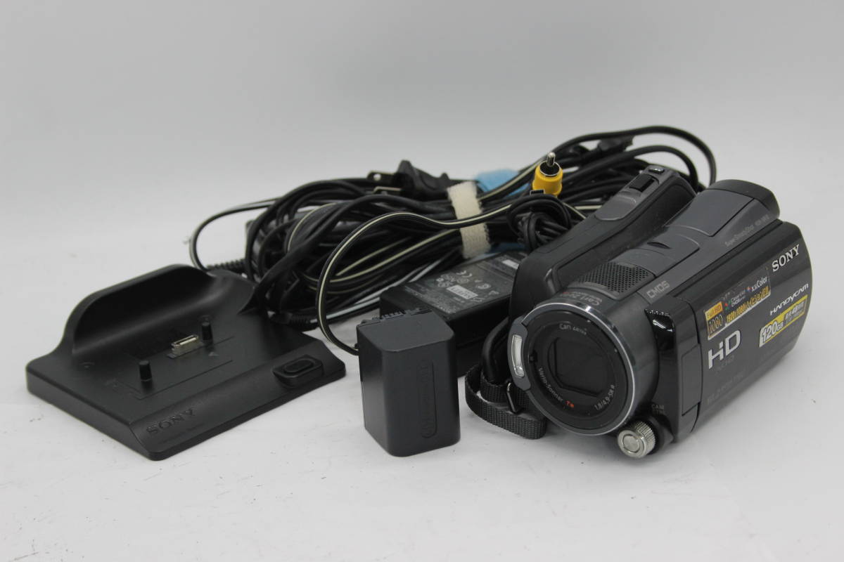 【返品保証】 【録画確認済み】ソニー Sony　HANDYCAM HDR-SR12 ブラック CMOS バッテリー付き 付属品多数 ビデオカメラ C6184