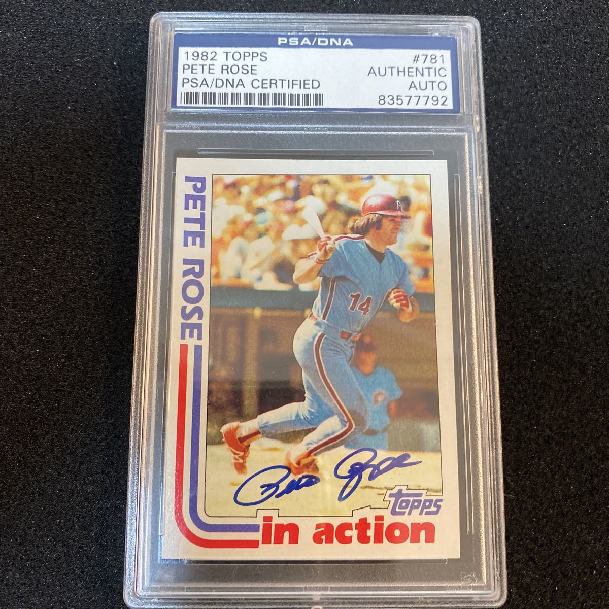 1982 topps Pete Lose 直筆サインカード auto PSA鑑定済み　激レア　オンカード