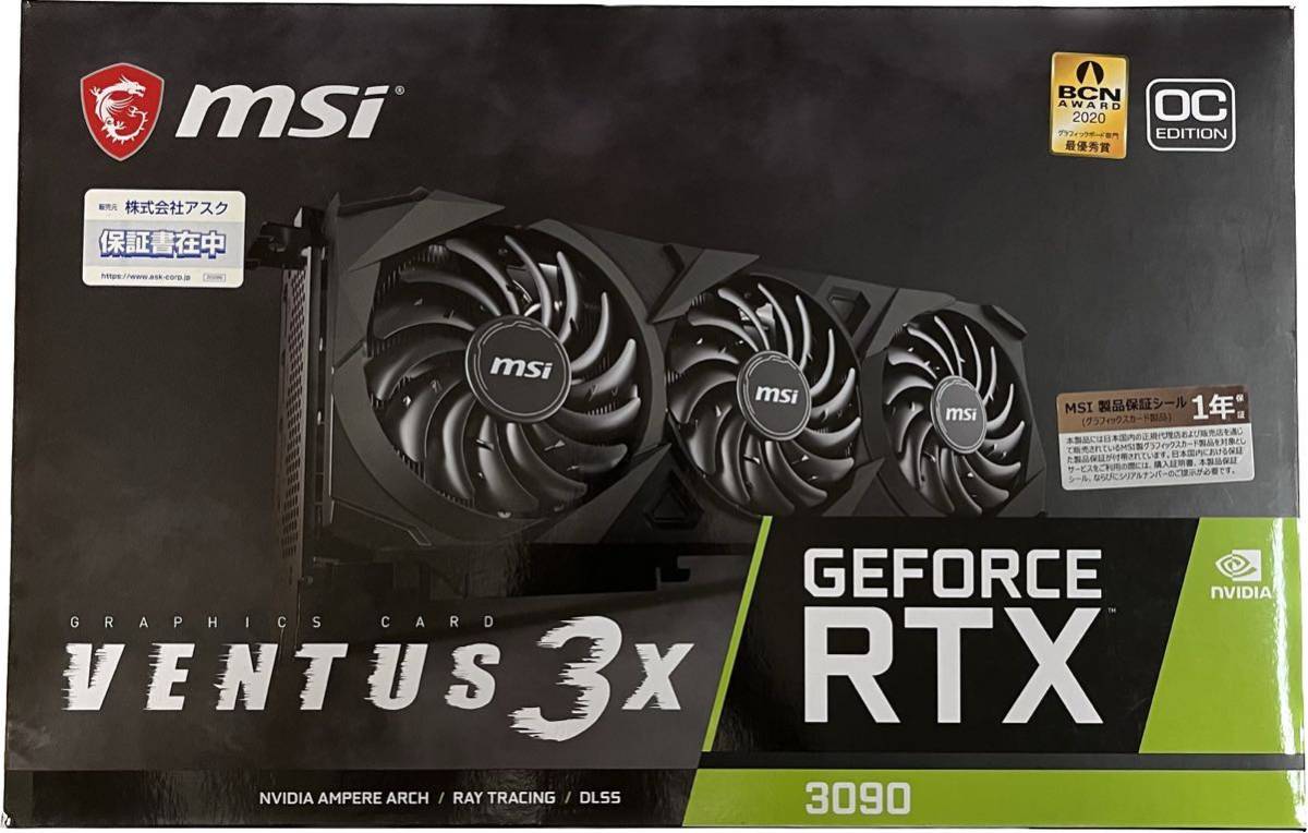 MSI GeForce RTX 3090 VENTUS 3X 24G OC　グラフィックボード