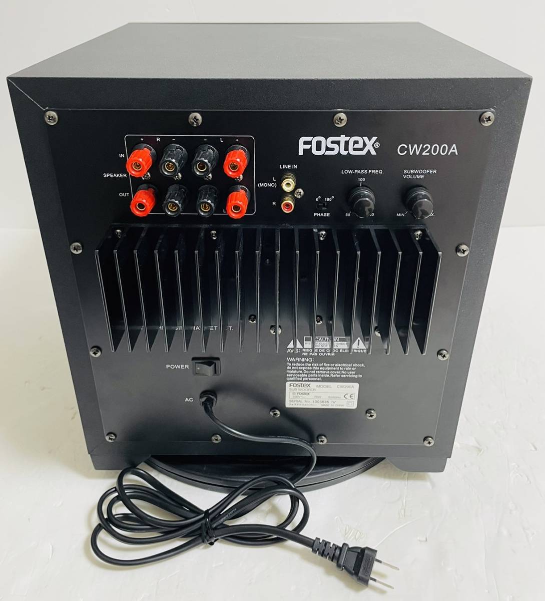 美品】FOSTEX サブウーファー CW200A フォステクス T0291_22000