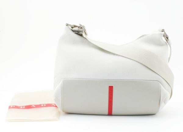 1円 PRADA プラダ プラダスポーツ ナイロン ラバー ショルダーバッグ 斜めかけ ロゴ 23-5265