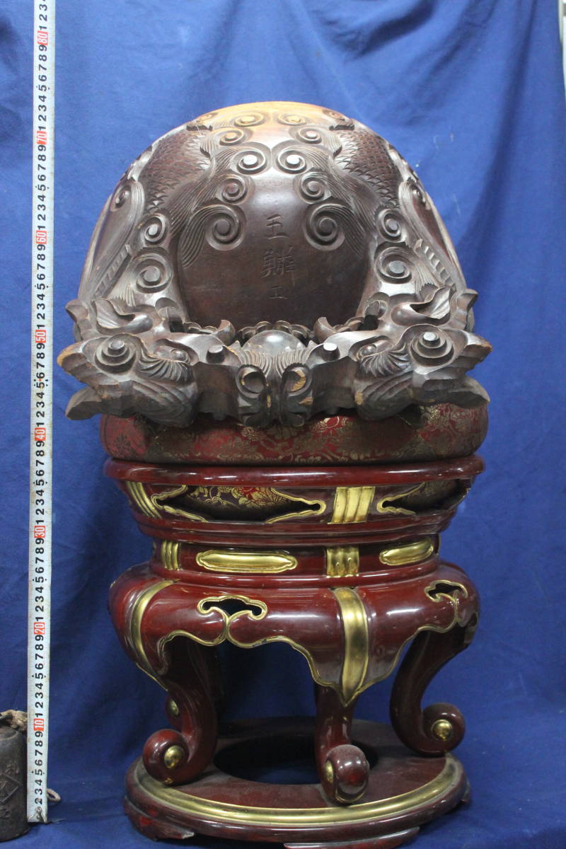 大型木魚 寺院用佛具 仏教法具 仏教美術 在銘あり。 (仏像)｜売買され