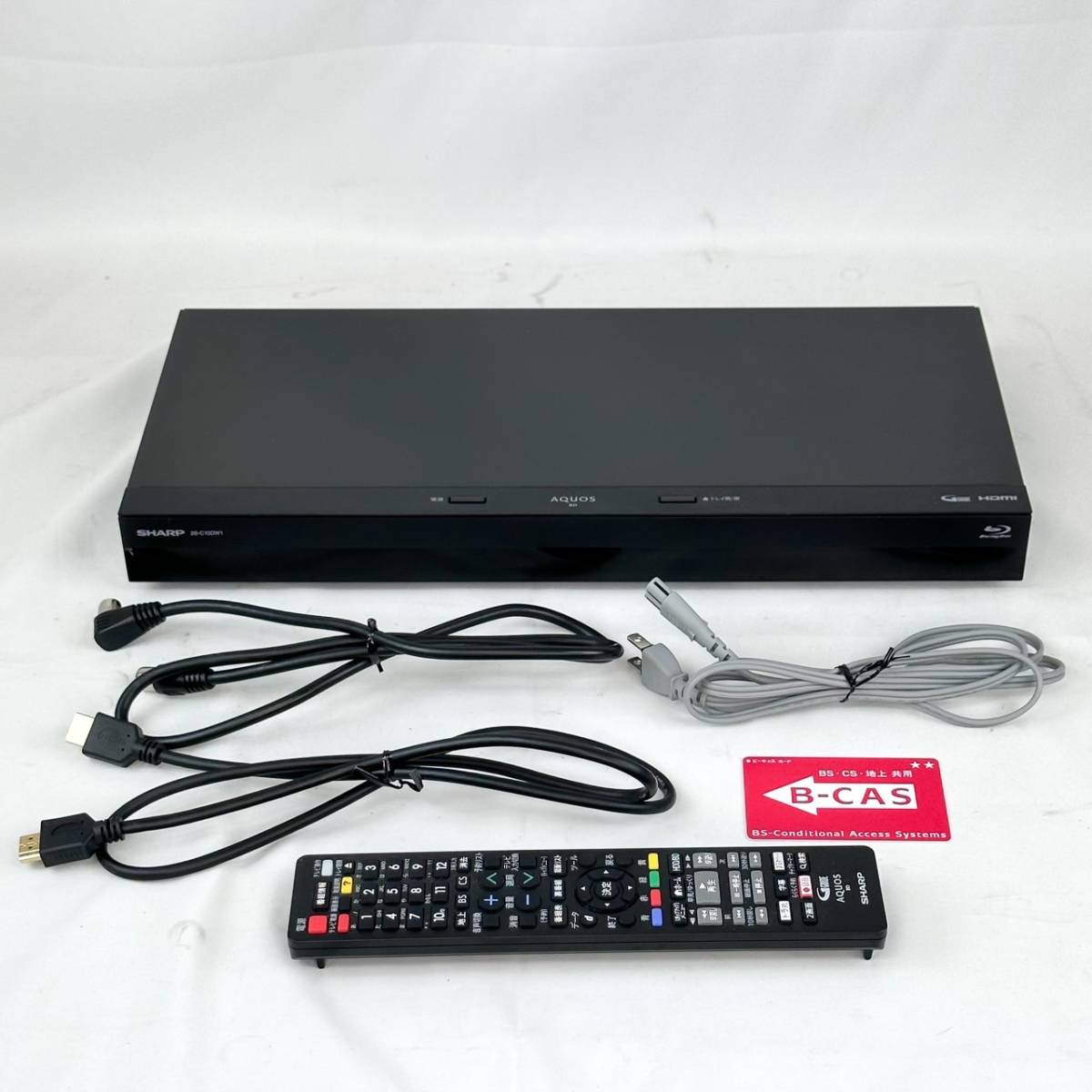 SHARP シャープ AQUOS ブルーレイディスクレコーダー HDD/BD 2021年製 リモコン付 動作確認済