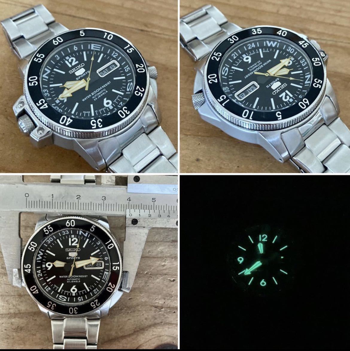 セイコー5 アトラス SEIKO 5 MADE IN JAPAN ブラック黒 自動巻き 