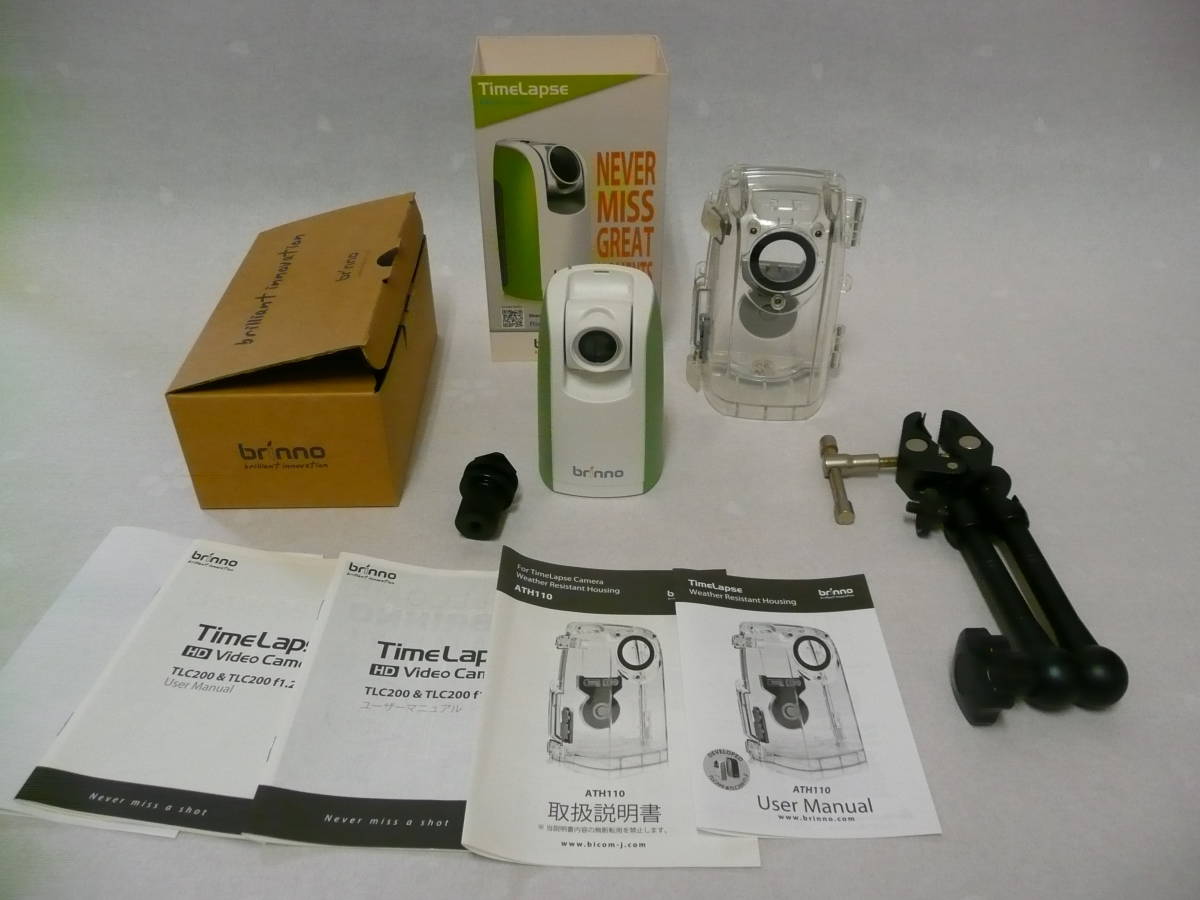 brinno　タイムラプスカメラ　TCL200 + 防水ケース + 固定クランプ