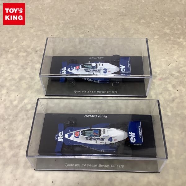 新作登場，大得価 1円〜 スパーク 1/43 Tyrrell 008 No.4 Winner Monaco GP 1978 Tyrrell 008 No.3 5th Monaco GP 1978(レーシングカー)｜売買されたオークション情報、yahooの商品情報をアーカイブ公開 - オークファン レーシングカー