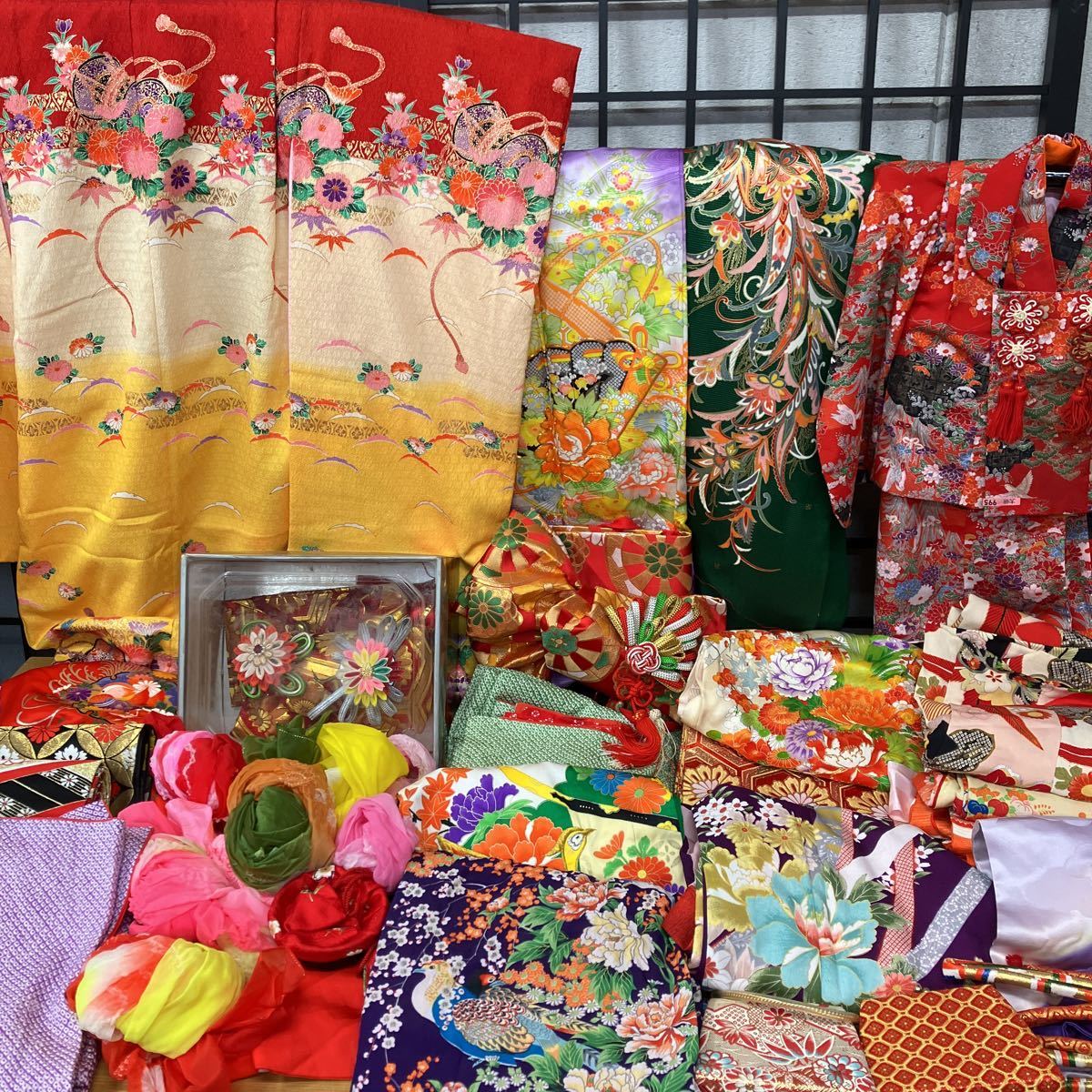 七五三 7歳 女の子 着物 フルセット 7才 3歳 子供着物 四つ身 着物セット