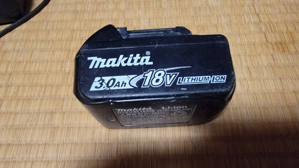 中古　マキタ　純正　バッテリー　battery 18V　BL1830B　3.0Ah　充電確認　 マキタ 18V BL1860B -マキタ 国内正規品 リチウム