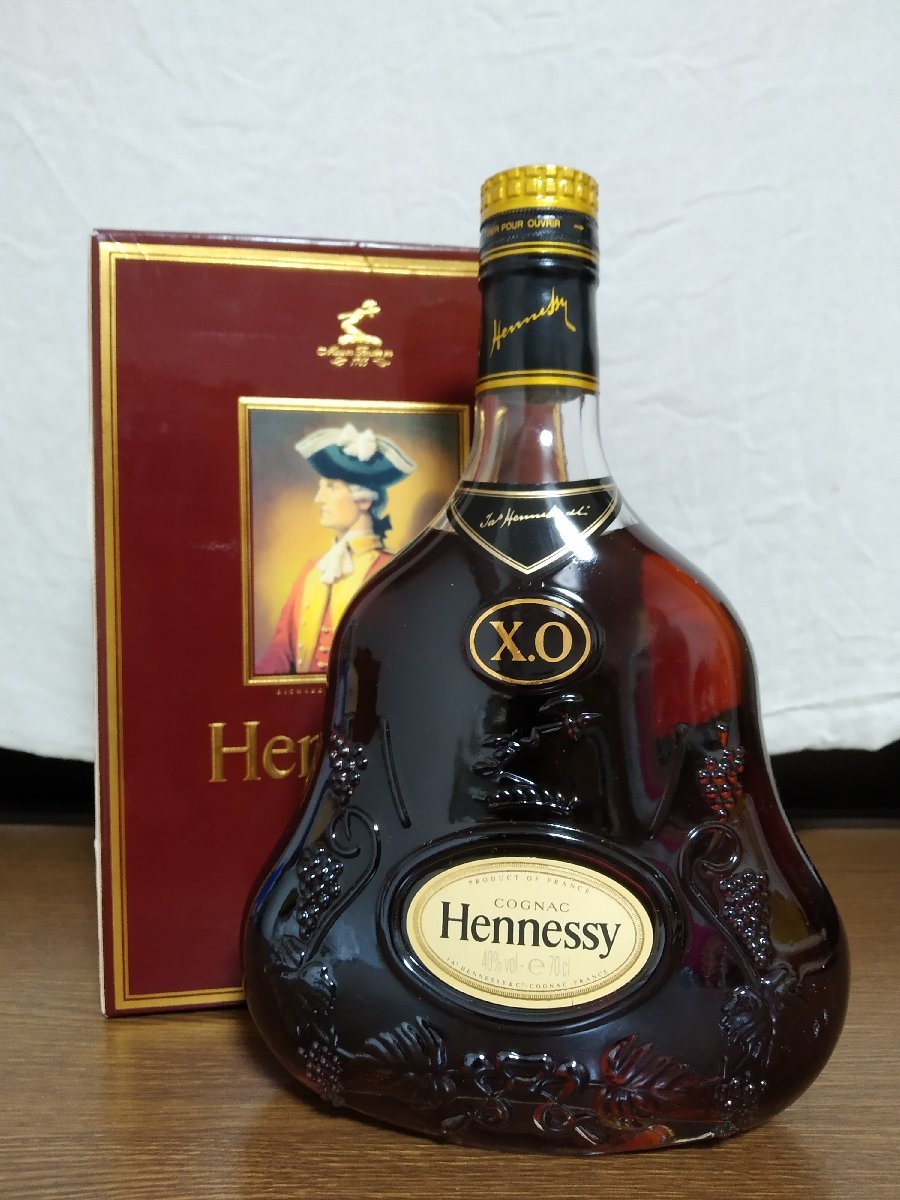 古酒50年物未開栓ヘネシーX.Oコニャック金キャップグリーンボトル 〔古