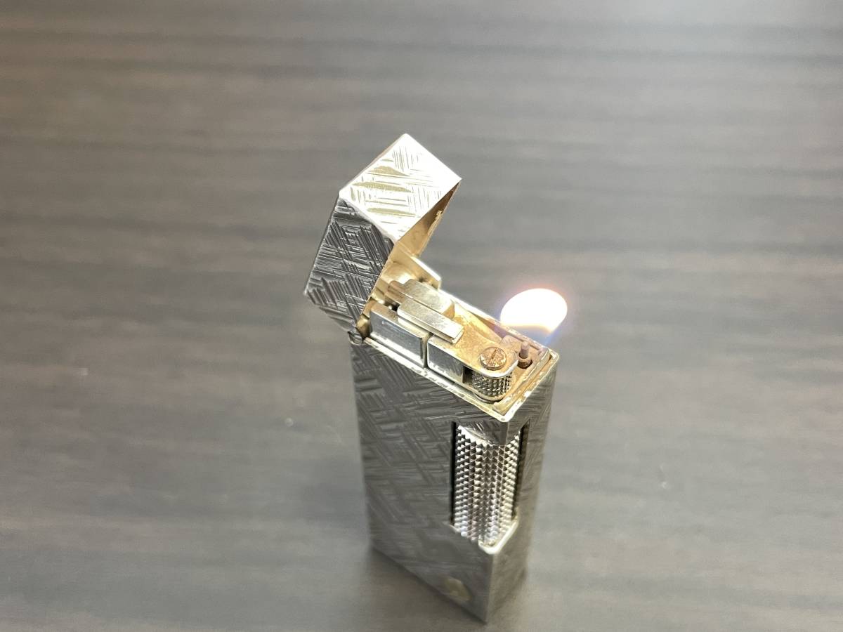 1円 ～ すぐ使える Dunhill/ダンヒル ローラーガスライター シルバー 