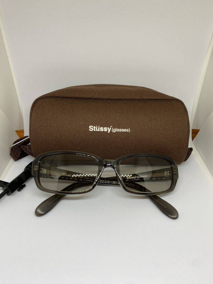 STUSSY Brian サングラス クリア ブラウン ステューシー ブライアン