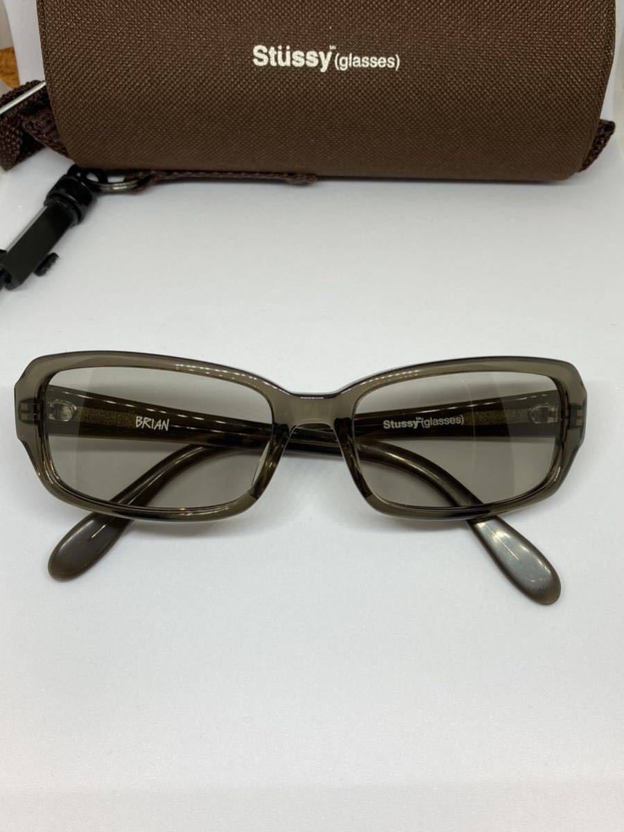 STUSSY Brian サングラス クリア ブラウン ステューシー ブライアン