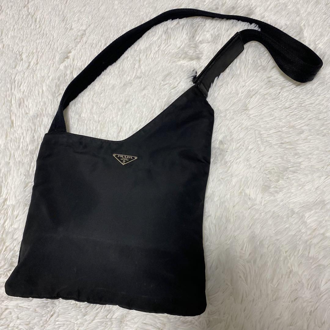 PRADA プラダ サコッシュ ショルダーバッグ ナイロン - 黒 レディース