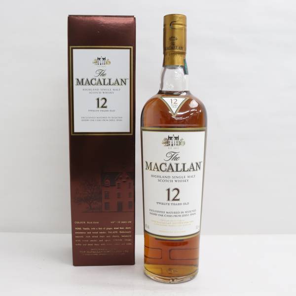 The MACALLAN（マッカラン）12年 シェリーオークカスク 旧ラベル 40％ 700ml J23H030002