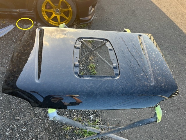 訳アリ 新品 クラッシュ カーボン ボンネット JB23 ジムニー 4 ～ 8 型  