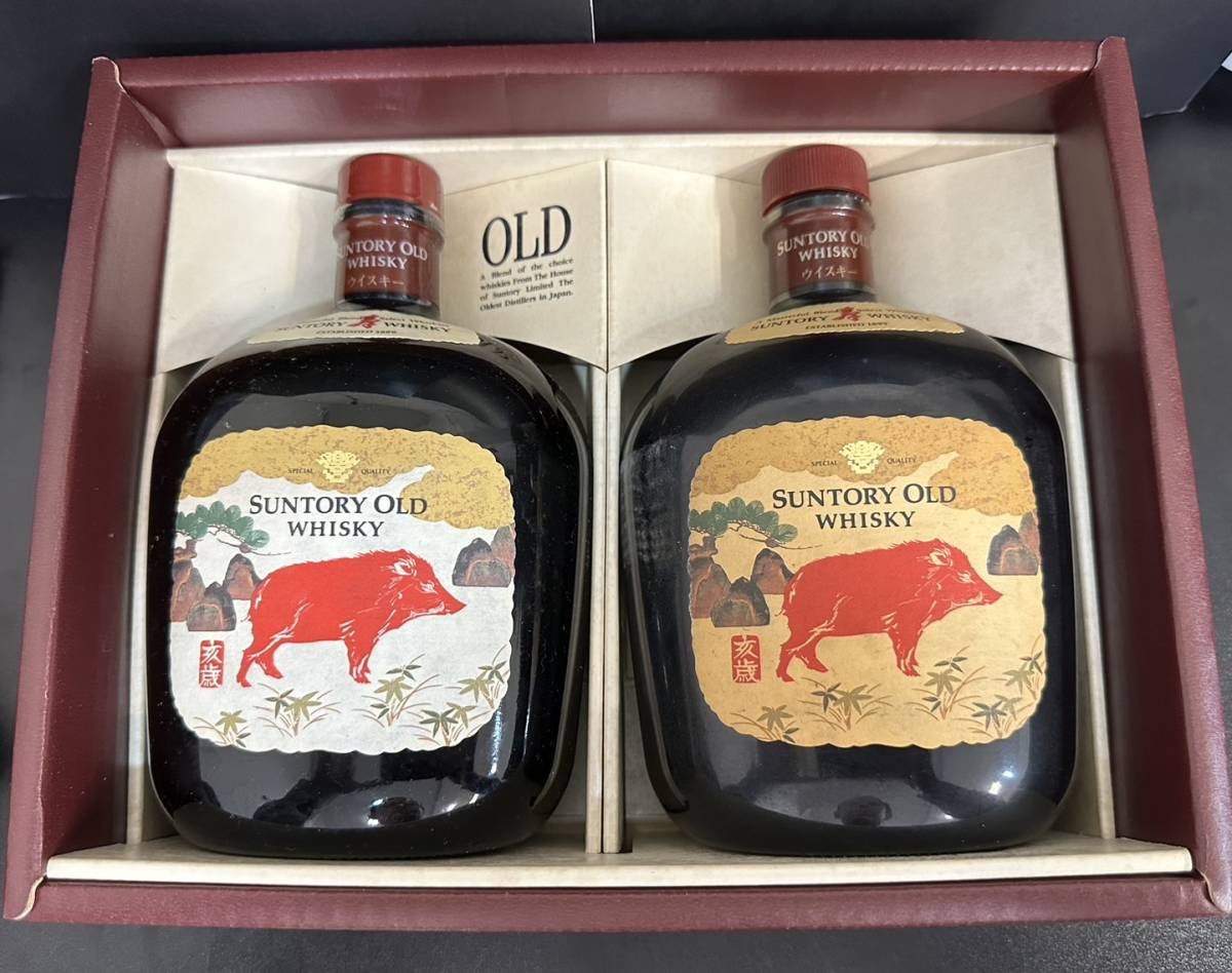 古酒 サントリーオールド 干支ボトル 亥 猪 未開栓 未開栓 Suntory