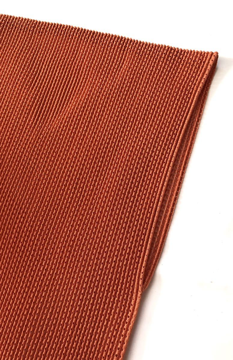 PLEATS PLIASE プリーツプリーツ メッシュカットソー ダークオレンジ系