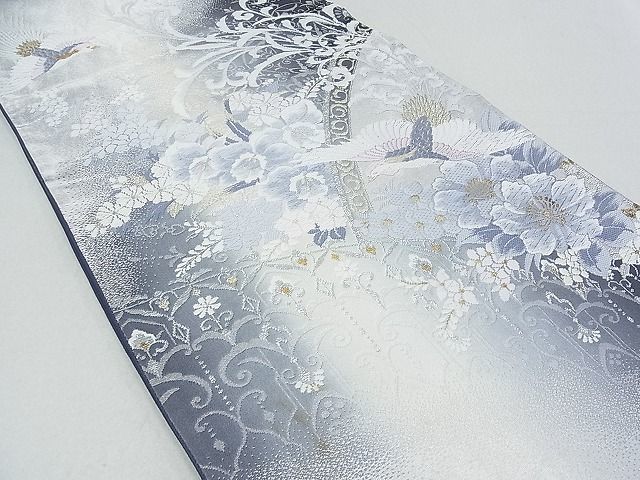 平和屋2□六通柄袋帯 鳳凰花唐草文 金銀糸 逸品 ox2253