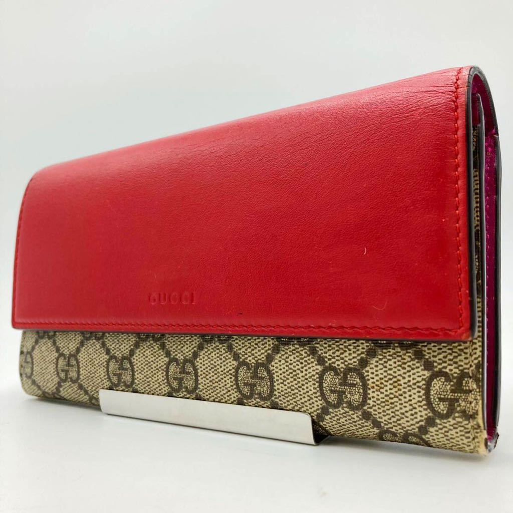 希少モデル 美品】GUCCI グッチ 長財布 ウォレット GG PVC レザー ロゴ