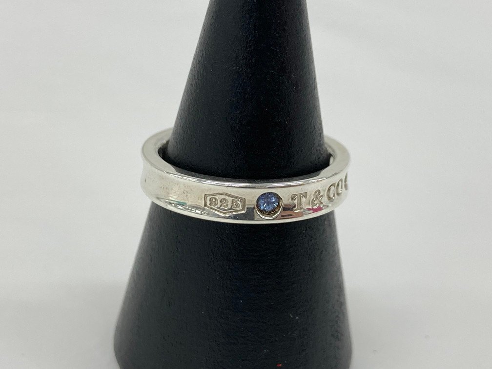 【BHAK7029】Tiffany & Co.　ティファニー　SV925　ナローリング　1837　11号　総重量4.0g　箱　保存袋付き