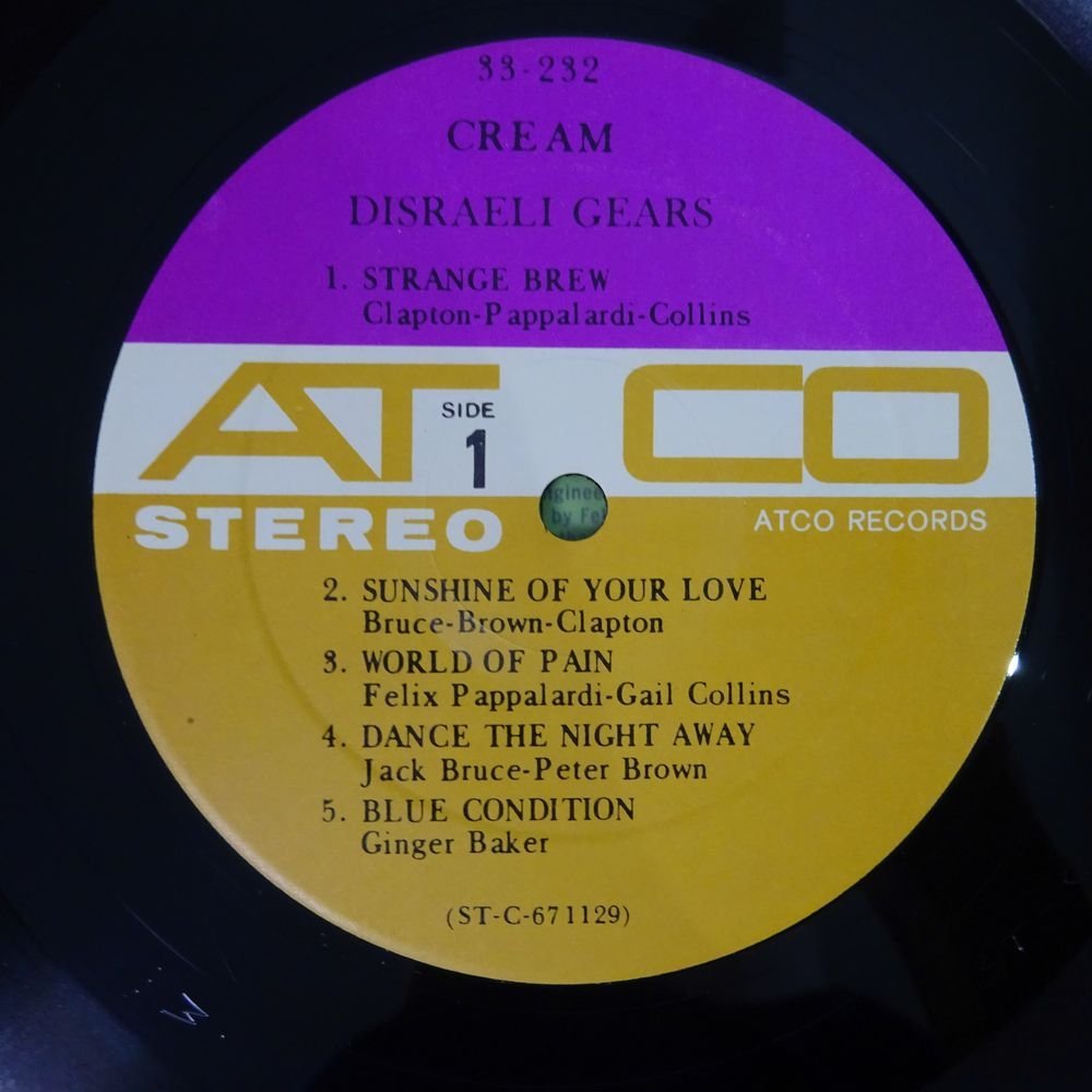 Disraeli Gears Cream Music .com – LP | Vinyl eBay Stereo * CREAM 0