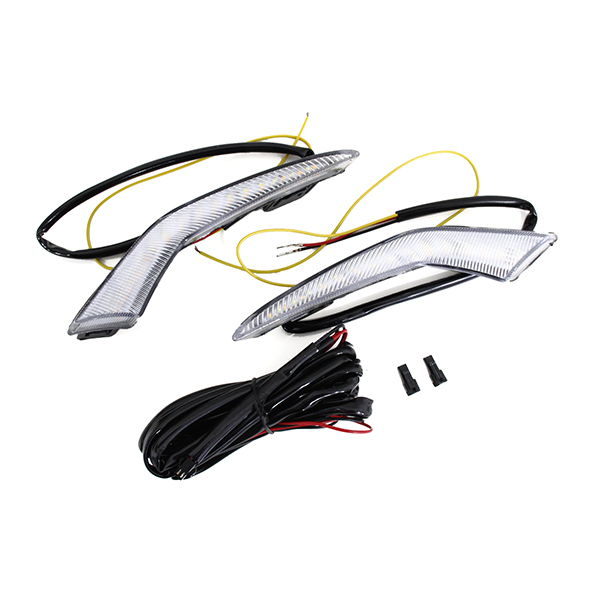 【最新作，2026】 フロントバンパー シーケンシャルウインカー機能付 LED デイライト ホワイト/アンバー カローラツーリング ZWE/ZRE/NRE210系 2019/10(その他)｜売買されたオークション情報、yahooの商品情報をアー 社外品
