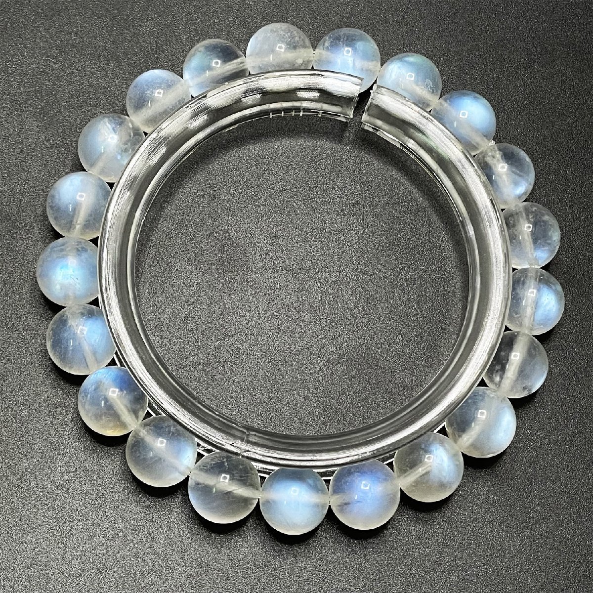 1001G110 高級 EU製 定価4万円★レインボームーンストーン★パワーストーン アクセサリー 天然石 開運 綺麗 お守り 9.5-10mm