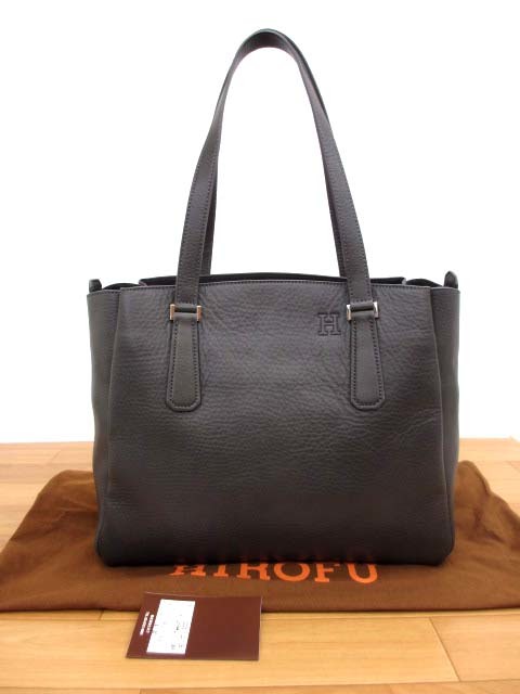 美品 ヒロフ HIROFU フィオーレ レザートートバッグ L 本革 A4サイズ 3スペース ビジネスバッグ