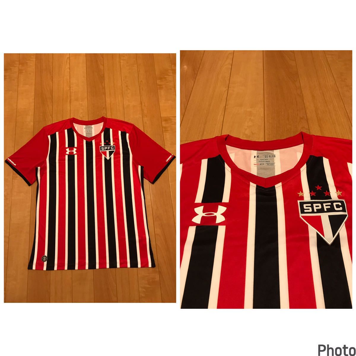 当時物.着用少な目美品☆アンダーアーマー .BRAZIL製／SPFC 