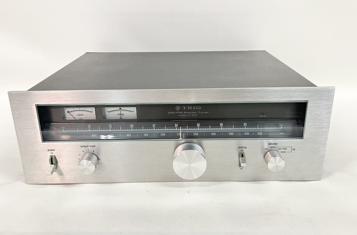 【動作確認済み】TRIO AM-FM Stereo Tuner model KT-7100 トリオ ステレオ チューナー オーディオ 日本製 made in Japan 取扱説明書付き