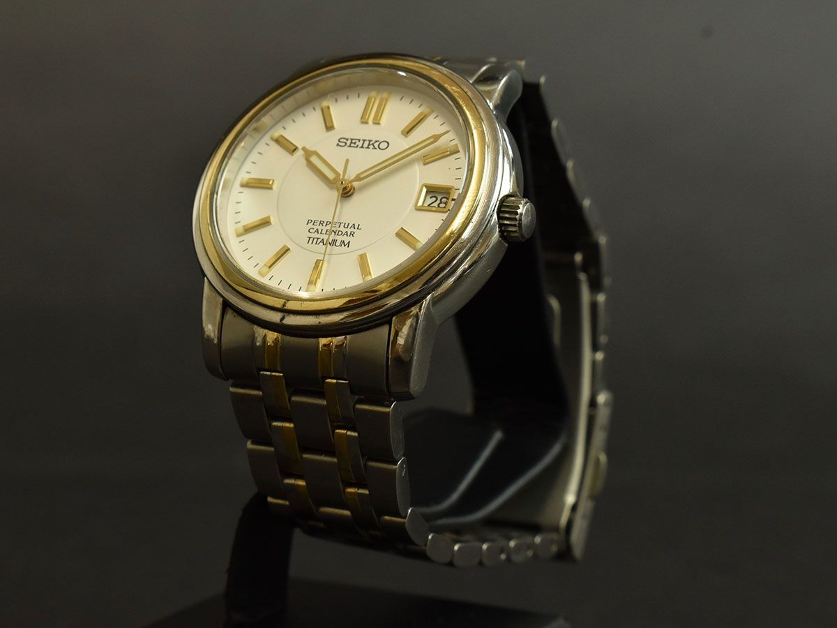G0979♪ 動作確認済 SEIKO セイコー パーペチュアル カレンダー 腕時計 