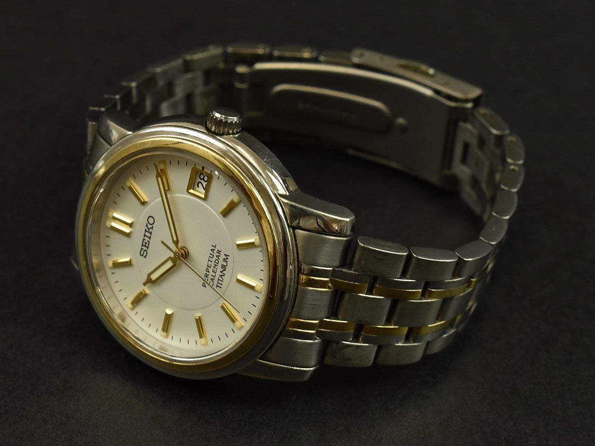 G0979♪ 動作確認済 SEIKO セイコー パーペチュアル カレンダー 腕時計 