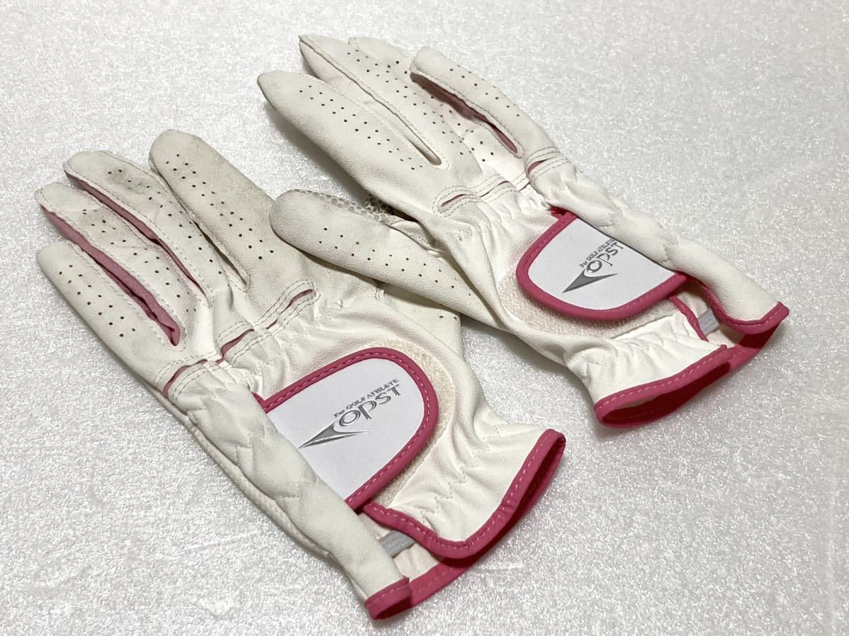 オプストゴルフ　OPST ゴルフグローブ 白・ピンク　サイズM 送料185円_1