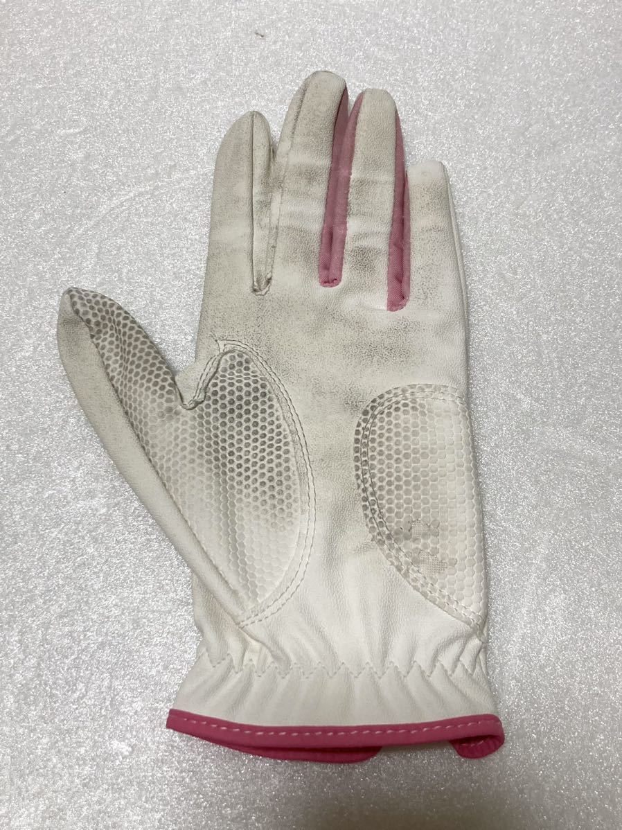 オプストゴルフ　OPST ゴルフグローブ 白・ピンク　サイズM 送料185円_4