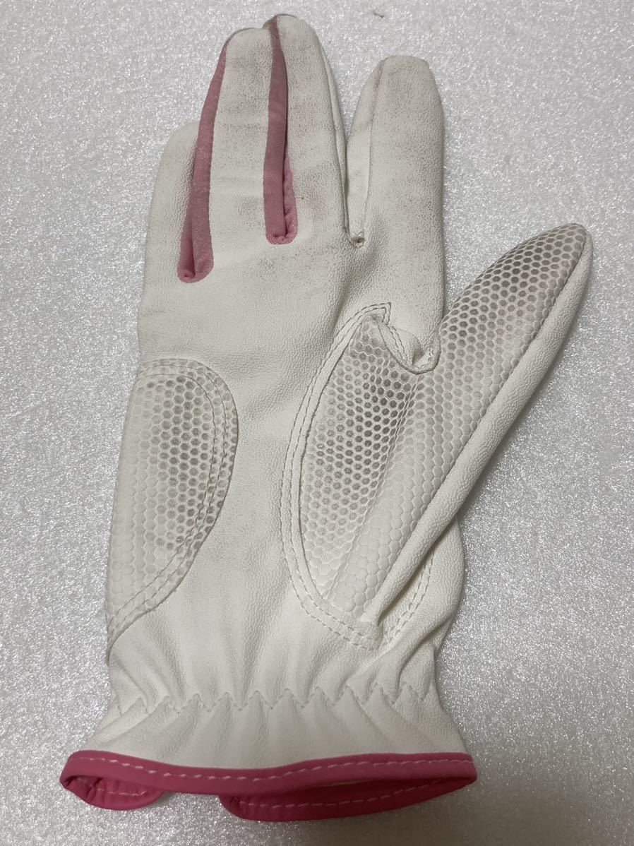 オプストゴルフ　OPST ゴルフグローブ 白・ピンク　サイズM 送料185円_5