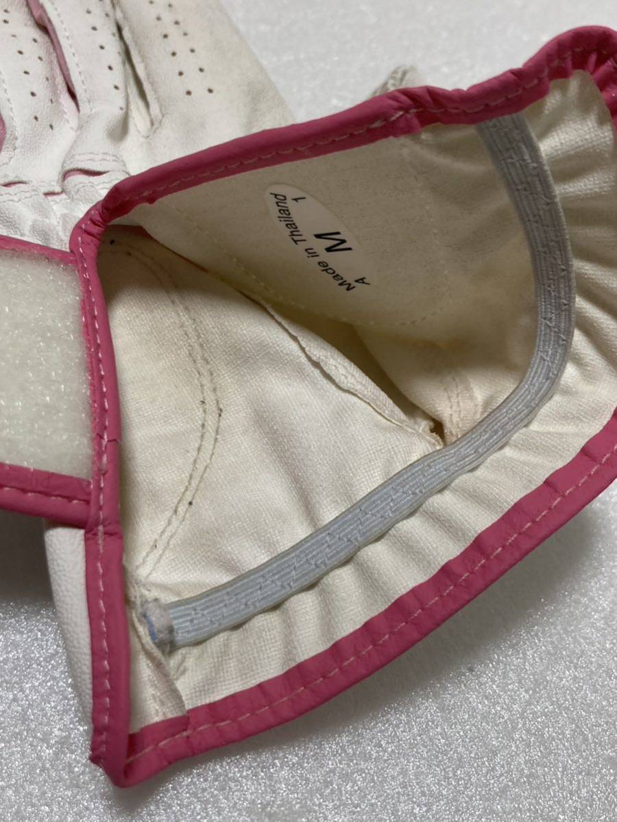 オプストゴルフ　OPST ゴルフグローブ 白・ピンク　サイズM 送料185円_7