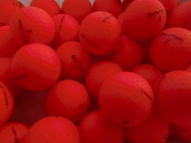 ロストボール　TaylorMade Distance＋Soft マットレッド　50球 ロストボール テーラーメイド DISTANCE 20個 マット レッド