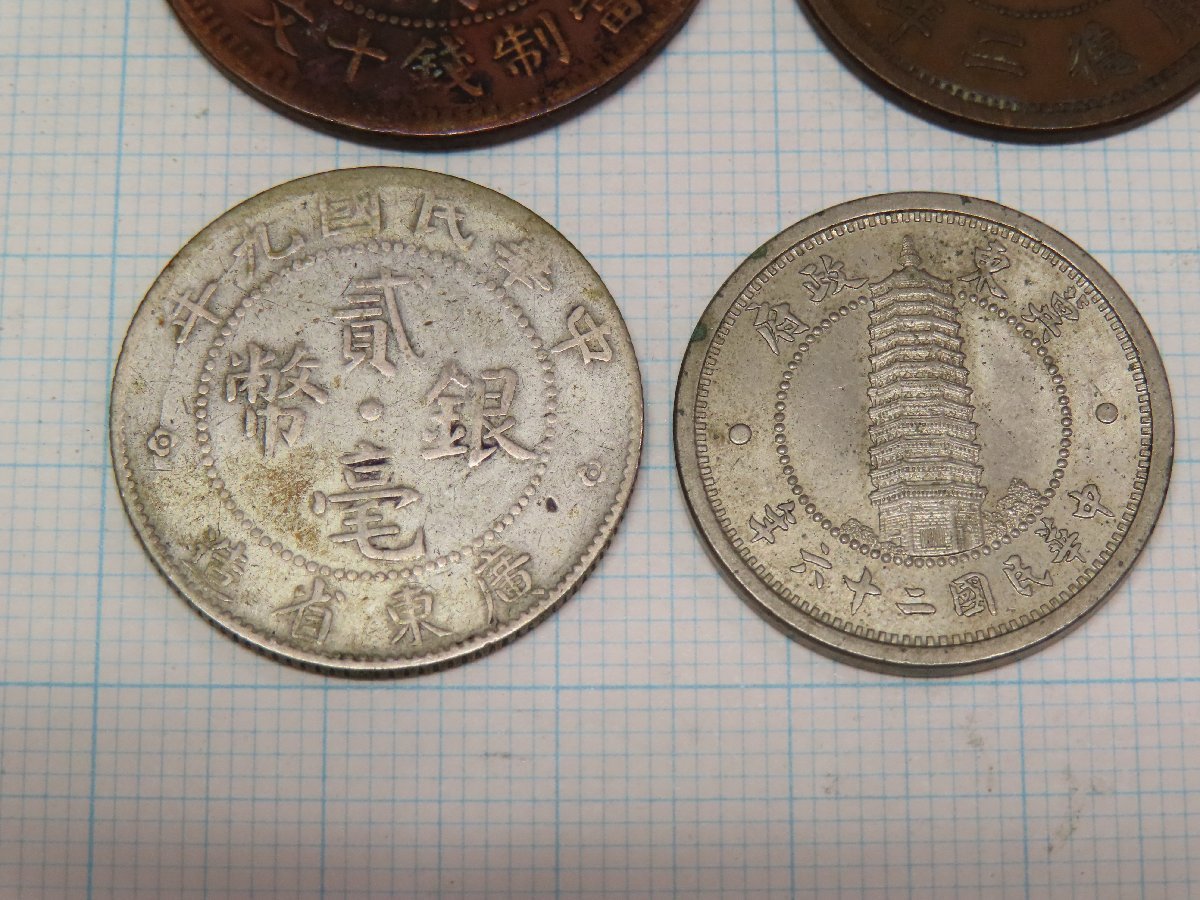 □S07 古銭 中国・中華民国・大満州・光緒 おまとめ6点 〒2