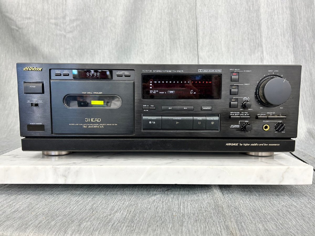 VICTOR TD-V731 カセットデッキ ジャンク品 Victor TD-V731 カセットデッキ ビクター ステレオカセット 通電確認済
