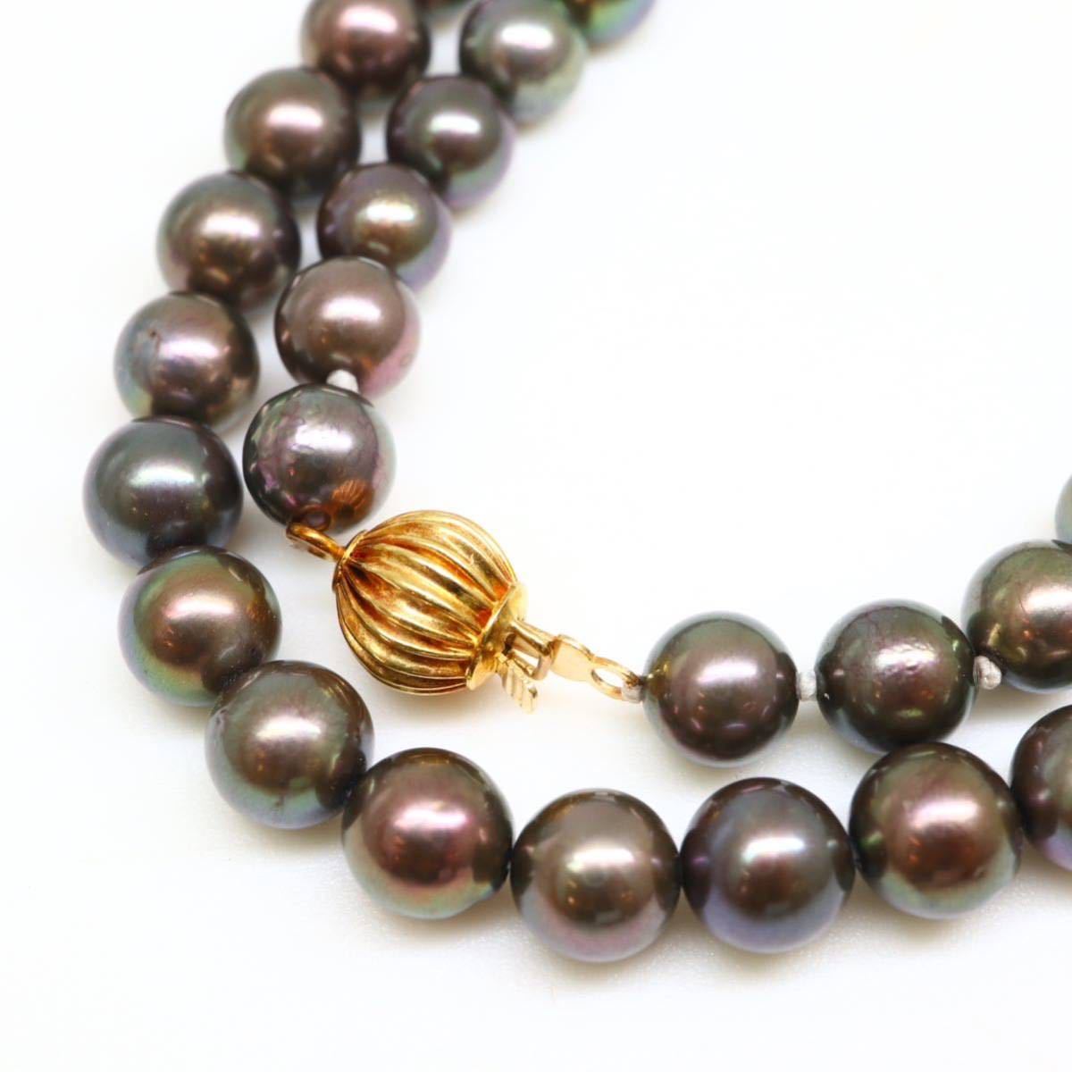 ◆K18 アコヤ本真珠ネックレス◆A 22.6g 42.5cm 6.0-6.5mm珠 pearl necklace ジュエリーDH0/EA0
