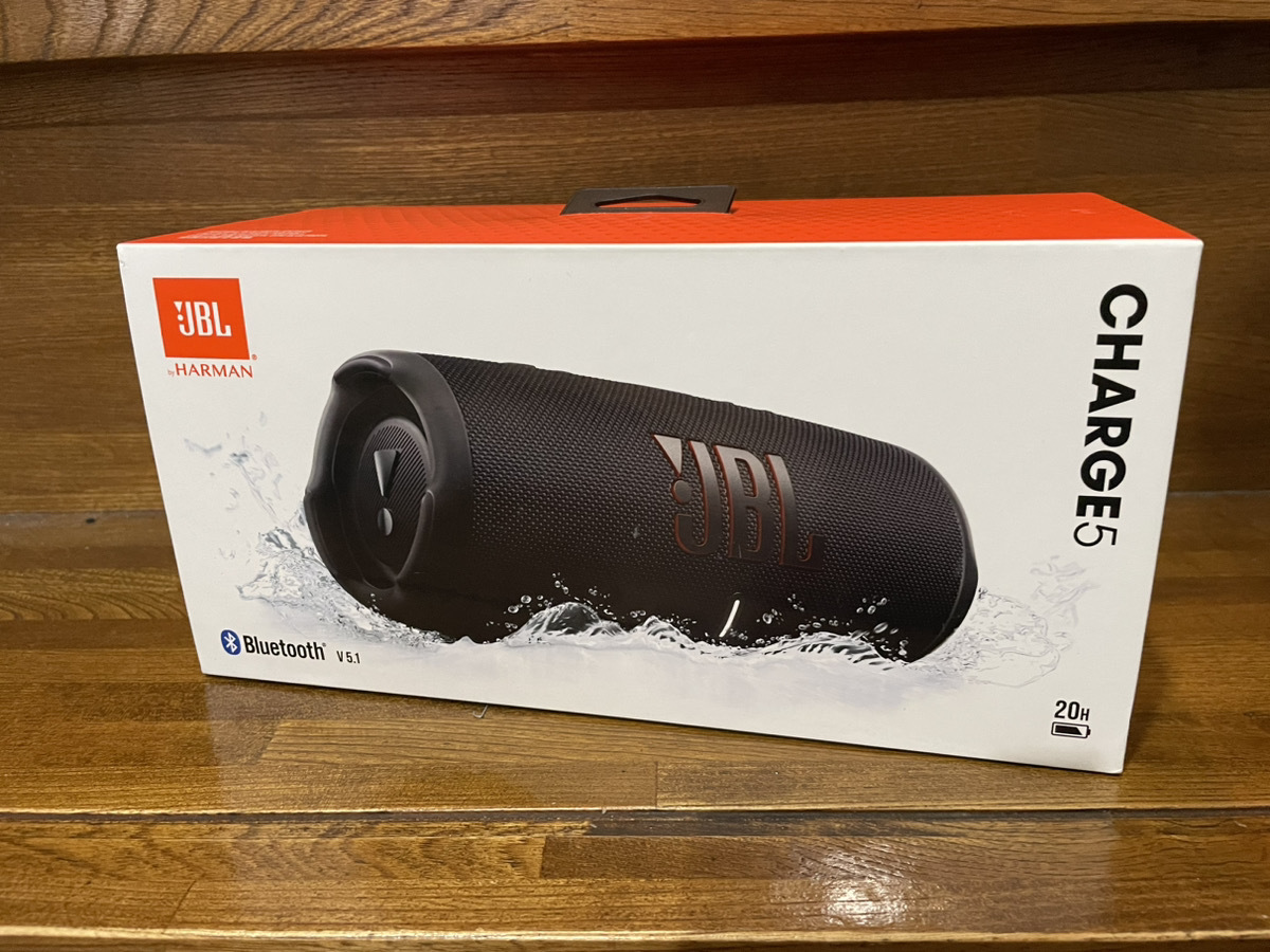 【外箱付】　JBL CHARGE5 Bluetoothスピーカー 2ウェイ・スピーカー構成/USB C充電/IP67防塵防水/2021年モデル ブラック JBLCHARGE5BLK　.